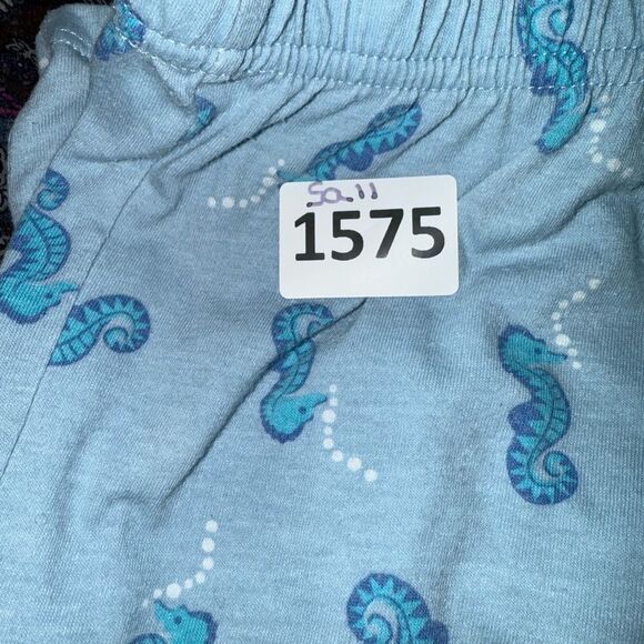 PINK Victoria's Secret Blue Seahorse Pajama Shorts - Picture 5 of 5
